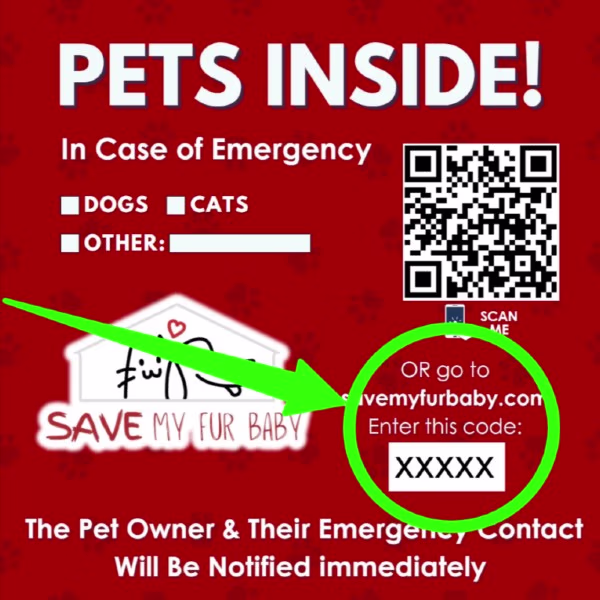 window sticker with arrow